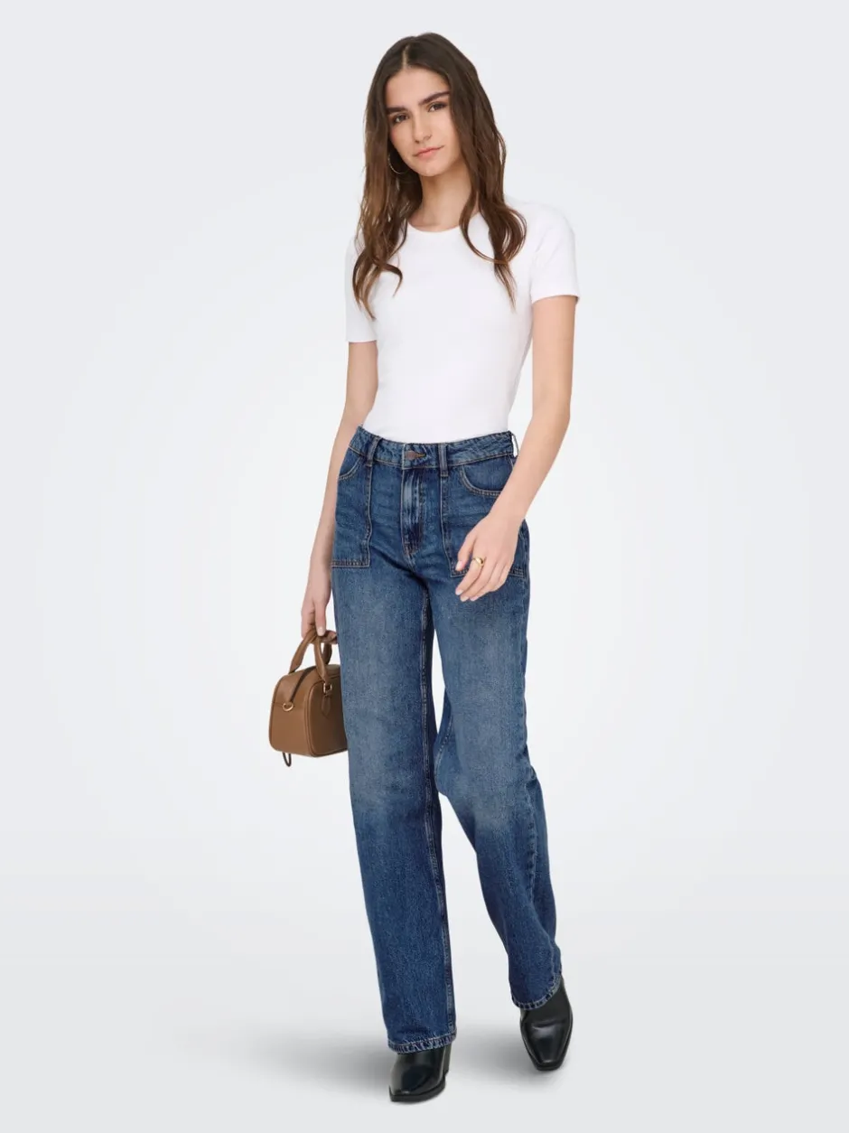 Clearance JDYMAYA Høj talje Wide leg fit Jeans Dame Jeans|Jeans