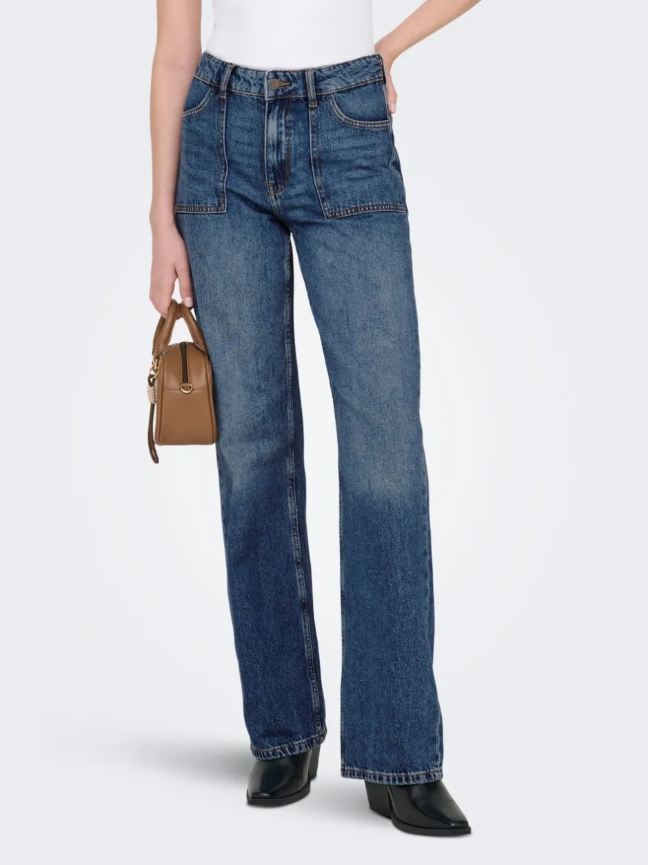 Clearance JDYMAYA Høj talje Wide leg fit Jeans Dame Jeans|Jeans