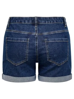 Sale JDYMOON Mellemhøj talje Regular fit Denim-shorts Dame Shorts|Double Denim