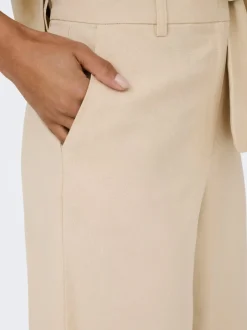 Discount JDYNAOMI Mellemhøj talje Loose fit Hør Bermuda-shorts Dame Shorts