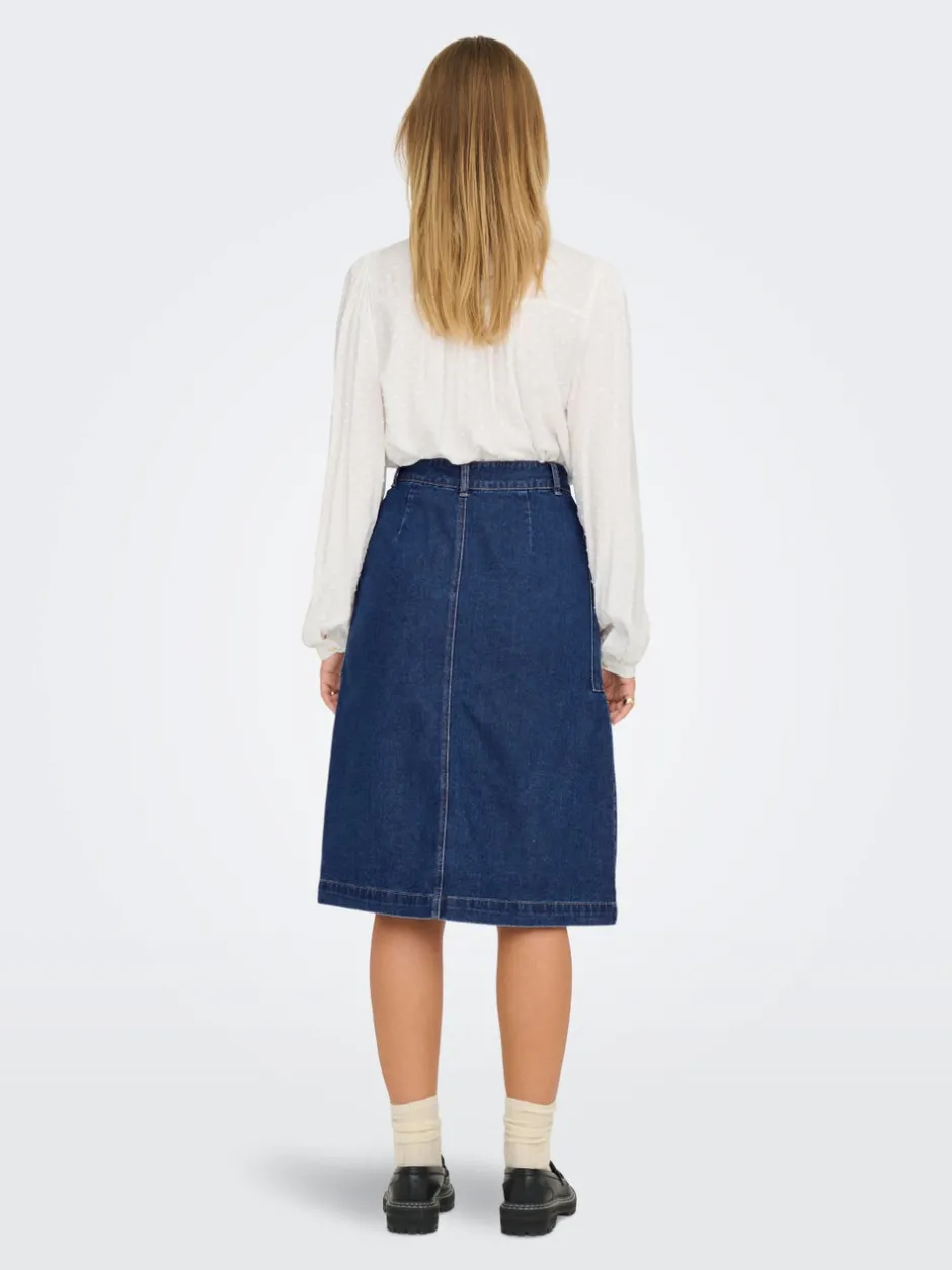 Best JDYOLIVIA Denim Denim-nederdel Lang nederdel Dame Nederdele|Denimnederdele