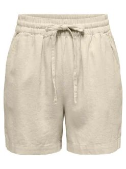 Sale JDYSAY Høj talje Regular fit Hør Shorts Dame Shorts