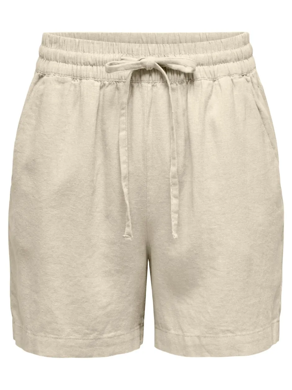 Sale JDYSAY Høj talje Regular fit Hør Shorts Dame Shorts