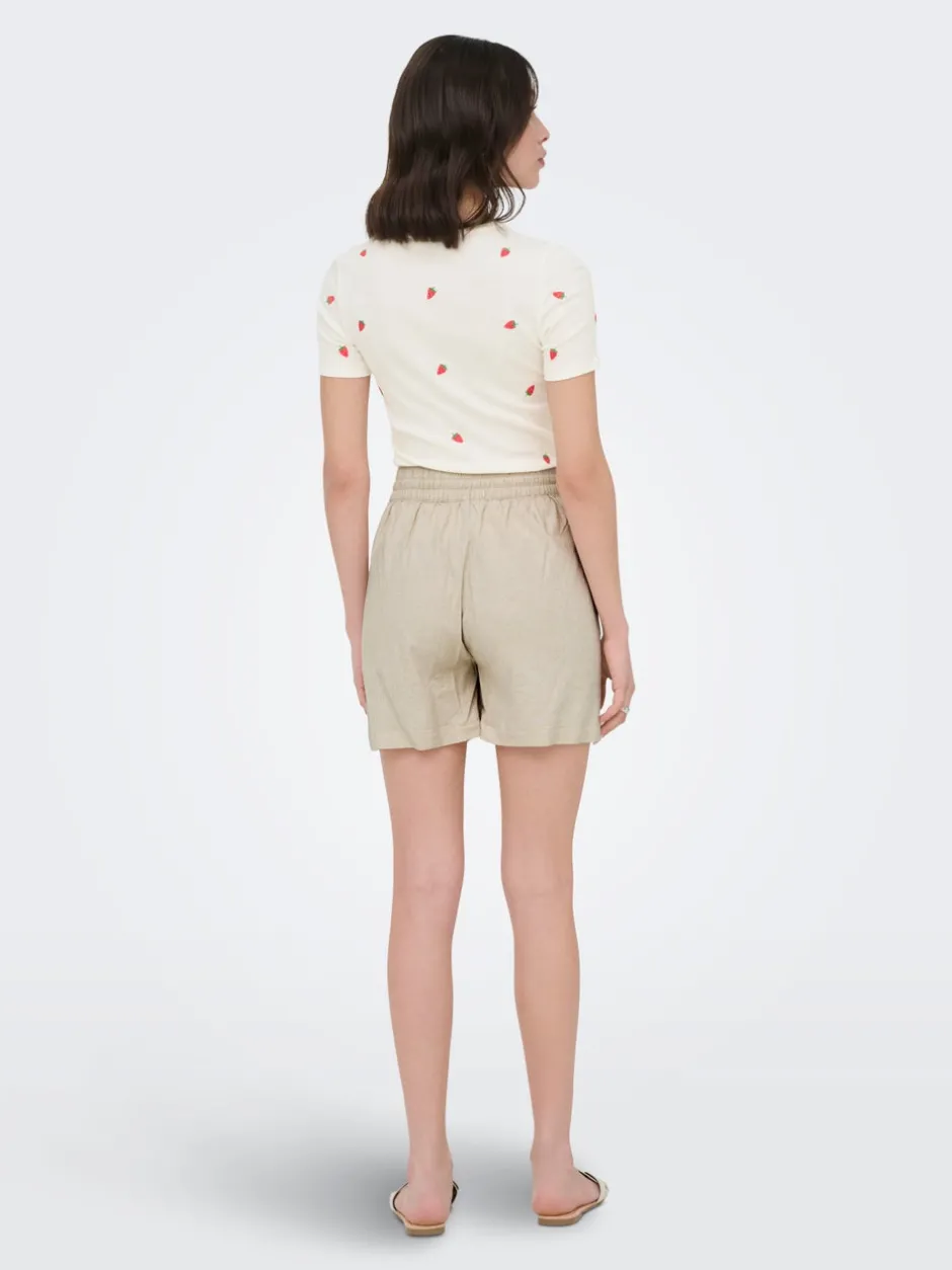 Sale JDYSAY Høj talje Regular fit Hør Shorts Dame Shorts