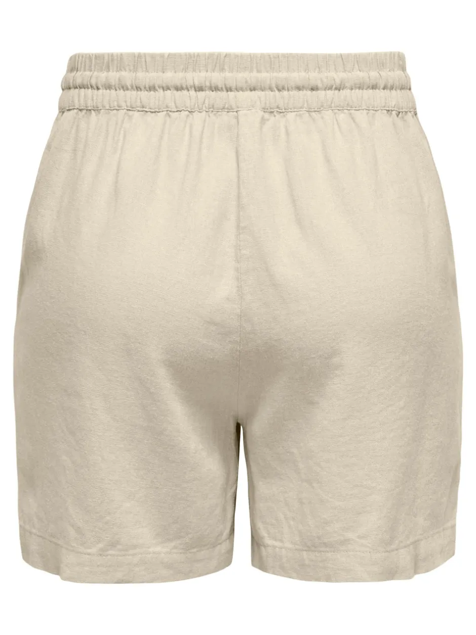Sale JDYSAY Høj talje Regular fit Hør Shorts Dame Shorts