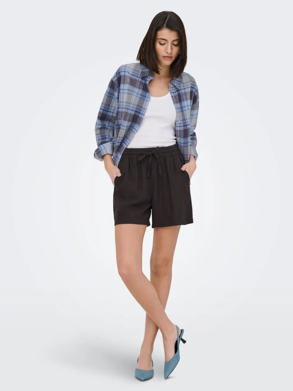 JDYSAY Høj talje Regular fit Hør Shorts Dame Shorts