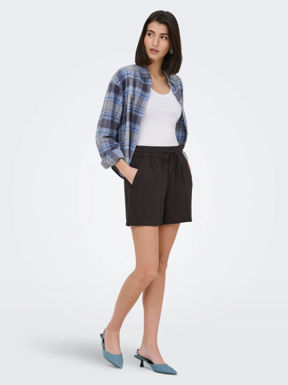 JDYSAY Høj talje Regular fit Hør Shorts Dame Shorts