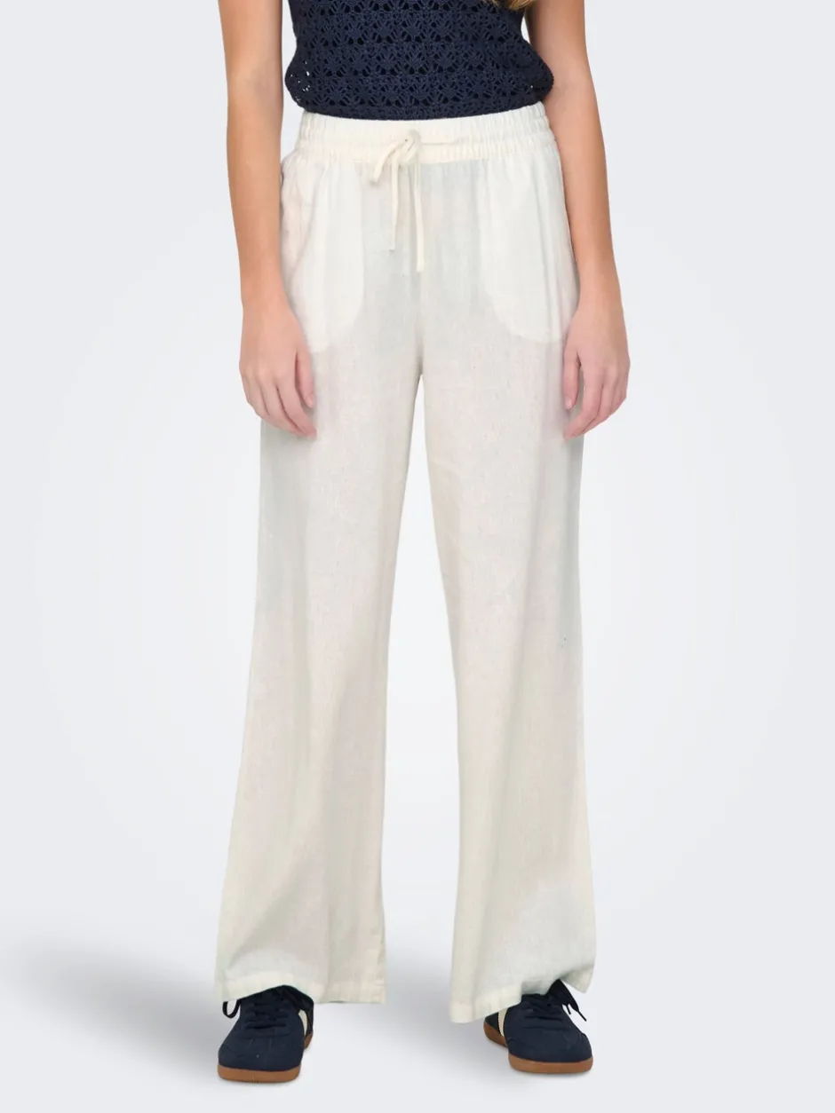 Clearance JDYSAY Loose fit Hør Bukser i wide fit Dame Bukser