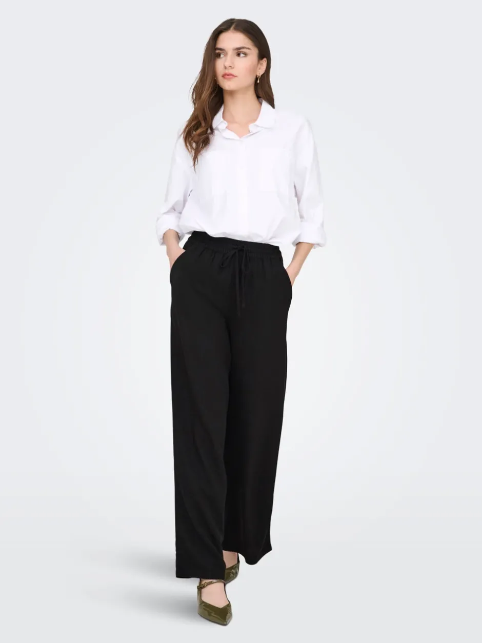 Clearance JDYSAY Loose fit Hør Bukser i wide fit Dame Bukser