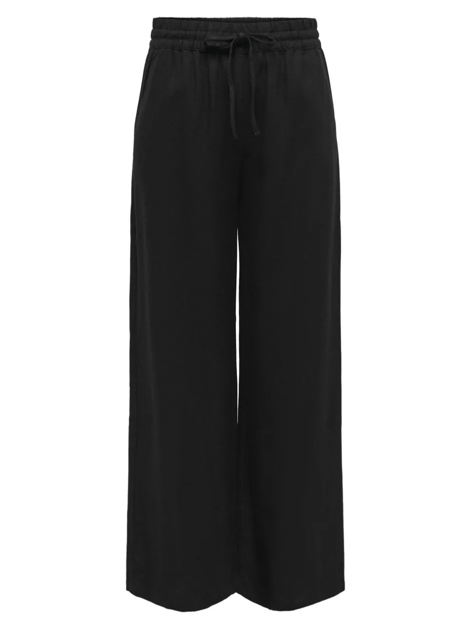 Clearance JDYSAY Loose fit Hør Bukser i wide fit Dame Bukser