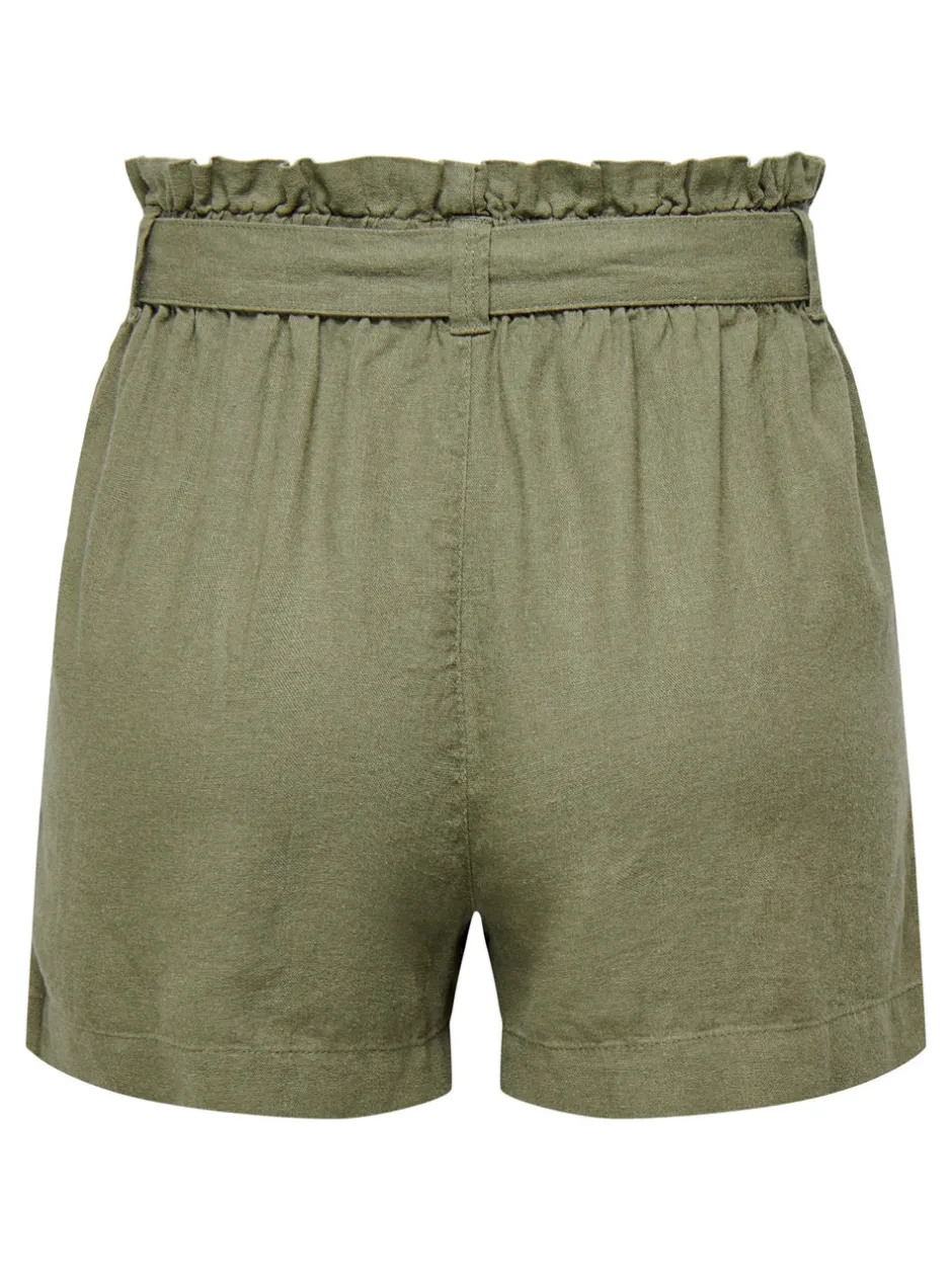 Hot JDYSAY Mellemhøj talje Regular fit Hør Shorts Dame Shorts
