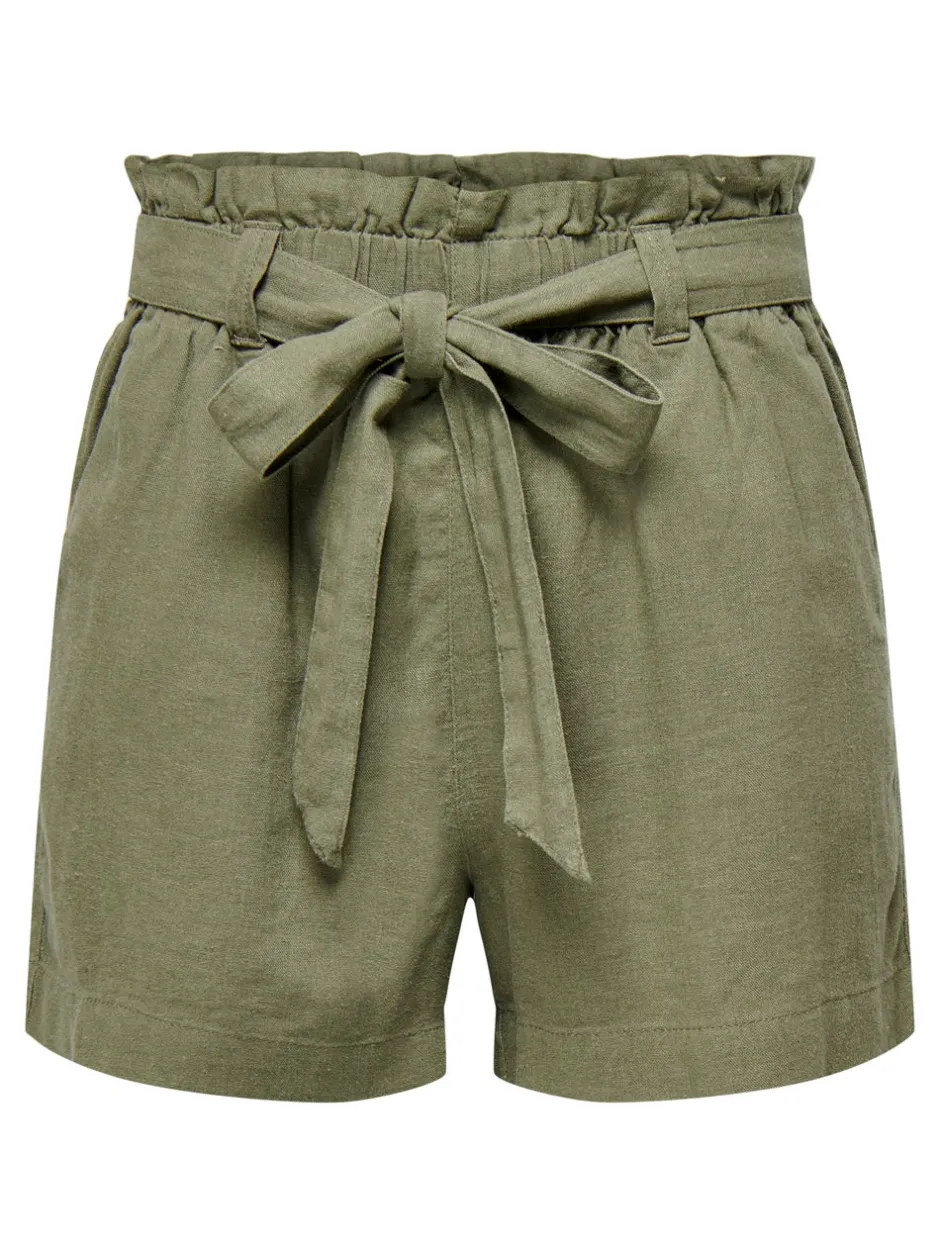 Hot JDYSAY Mellemhøj talje Regular fit Hør Shorts Dame Shorts