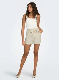 Sale JDYSAY Mellemhøj talje Regular fit Hør Shorts Dame Shorts