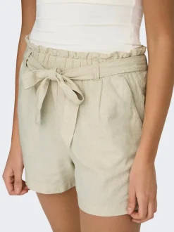 Sale JDYSAY Mellemhøj talje Regular fit Hør Shorts Dame Shorts
