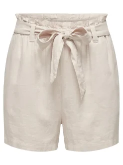 JDYSAY Mellemhøj talje Regular fit Hør Shorts Dame Shorts