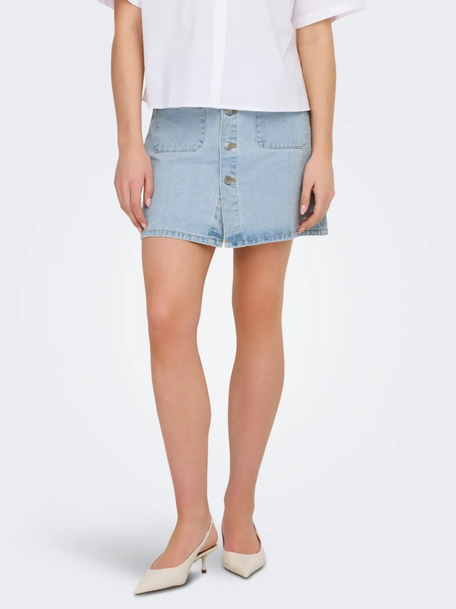 Outlet JDYSHIRAZ Denim-nederdel Mininederdel Dame Nederdele