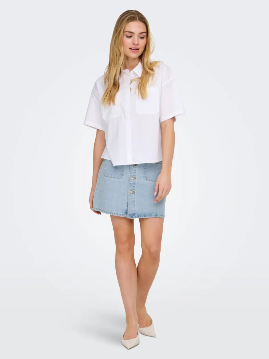 Outlet JDYSHIRAZ Denim-nederdel Mininederdel Dame Nederdele
