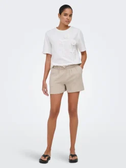 Best JDYTHEIS Mellemhøj talje Regular fit Paperbag-shorts Dame Shorts