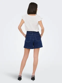Discount JDYVALERIE Høj talje Regular fit City-shorts Dame Shorts|Double Denim