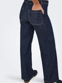 Sale JDYVANESSA Mellemhøj talje Wide leg fit Jeans Dame Jeans|Jeans