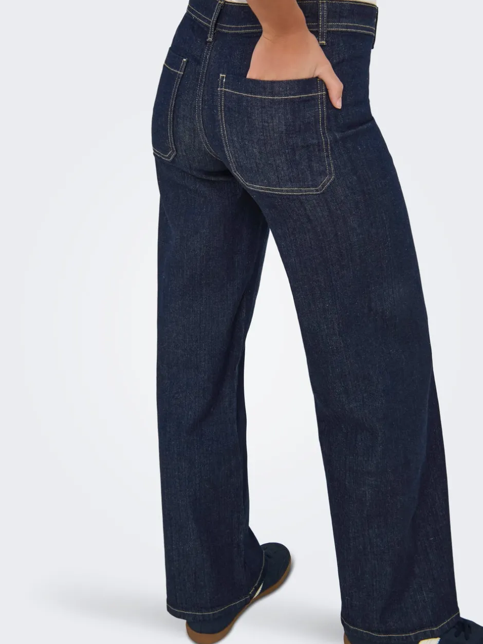 Sale JDYVANESSA Mellemhøj talje Wide leg fit Jeans Dame Jeans|Jeans