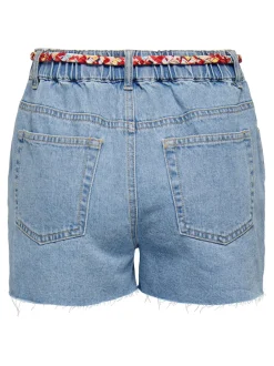 Hot JDYZIGGA Høj talje Loose fit Denim-shorts Dame Shorts|Double Denim