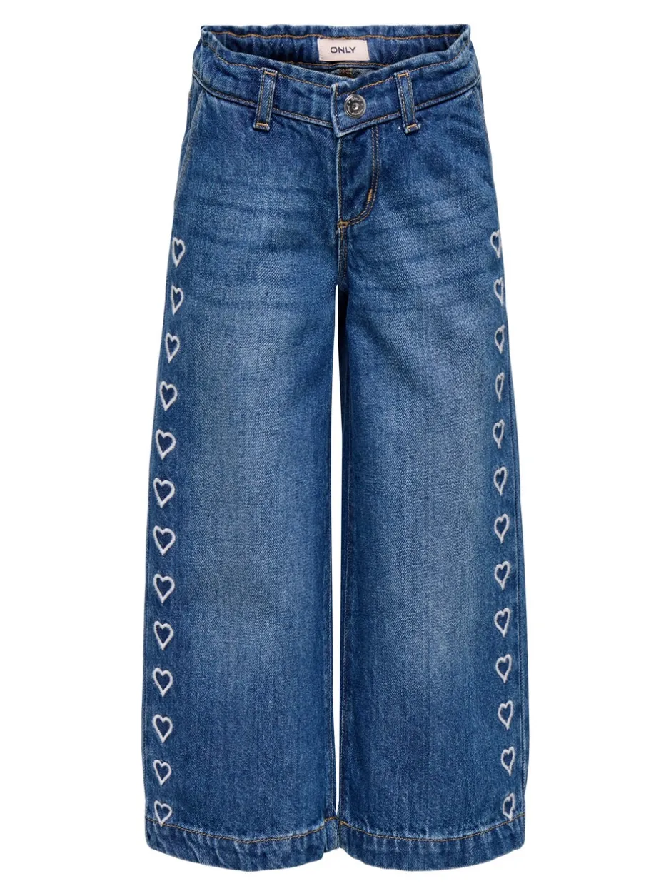 Discount KMGCOMET Mellemhøj talje Wide leg fit Jeans Børn Tøj·Jeans