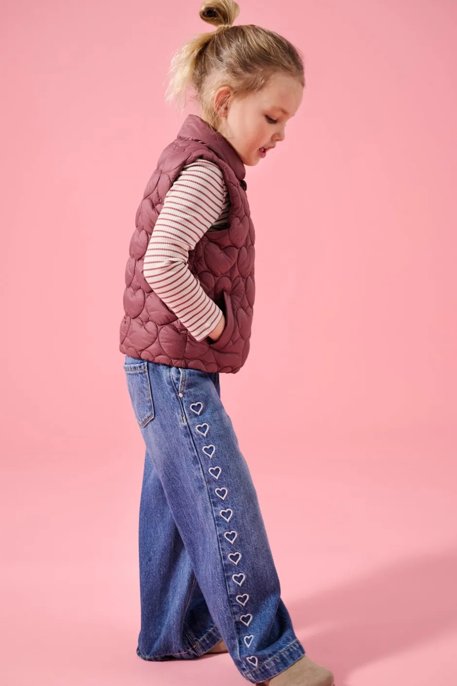 Discount KMGCOMET Mellemhøj talje Wide leg fit Jeans Børn Tøj·Jeans