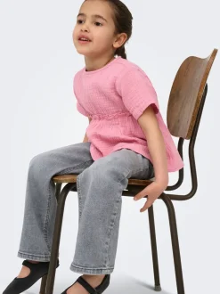New KMGJUICY Mellemhøj talje Wide leg fit Jeans Børn Tøj·Jeans