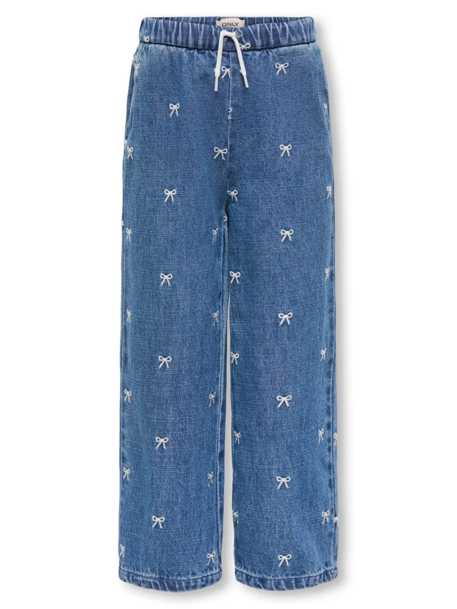 Hot KMGPIERCE Bred pasform - beskåret Ankellængde Jeans Børn Tøj·Jeans