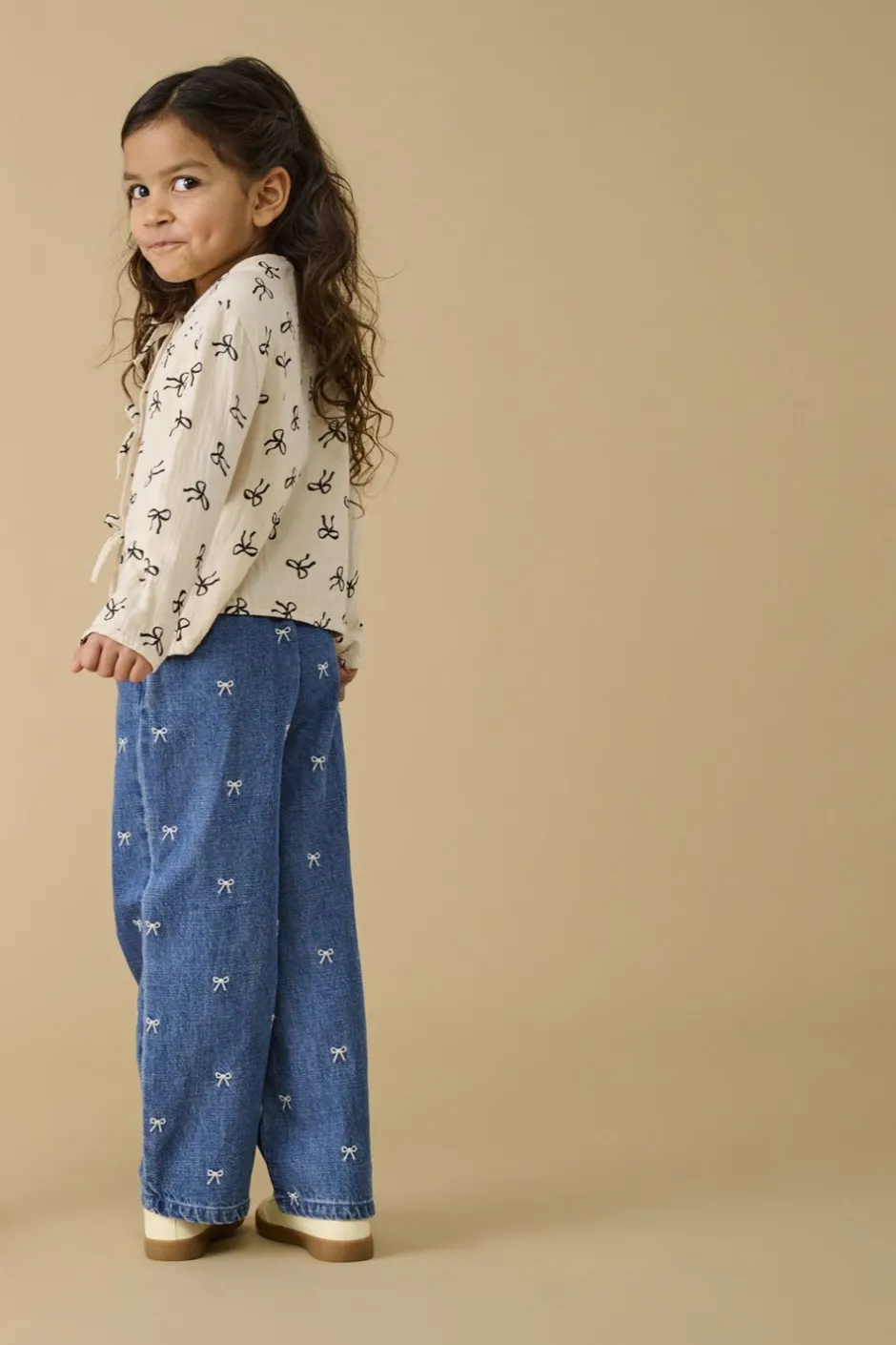 Hot KMGPIERCE Bred pasform - beskåret Ankellængde Jeans Børn Tøj·Jeans