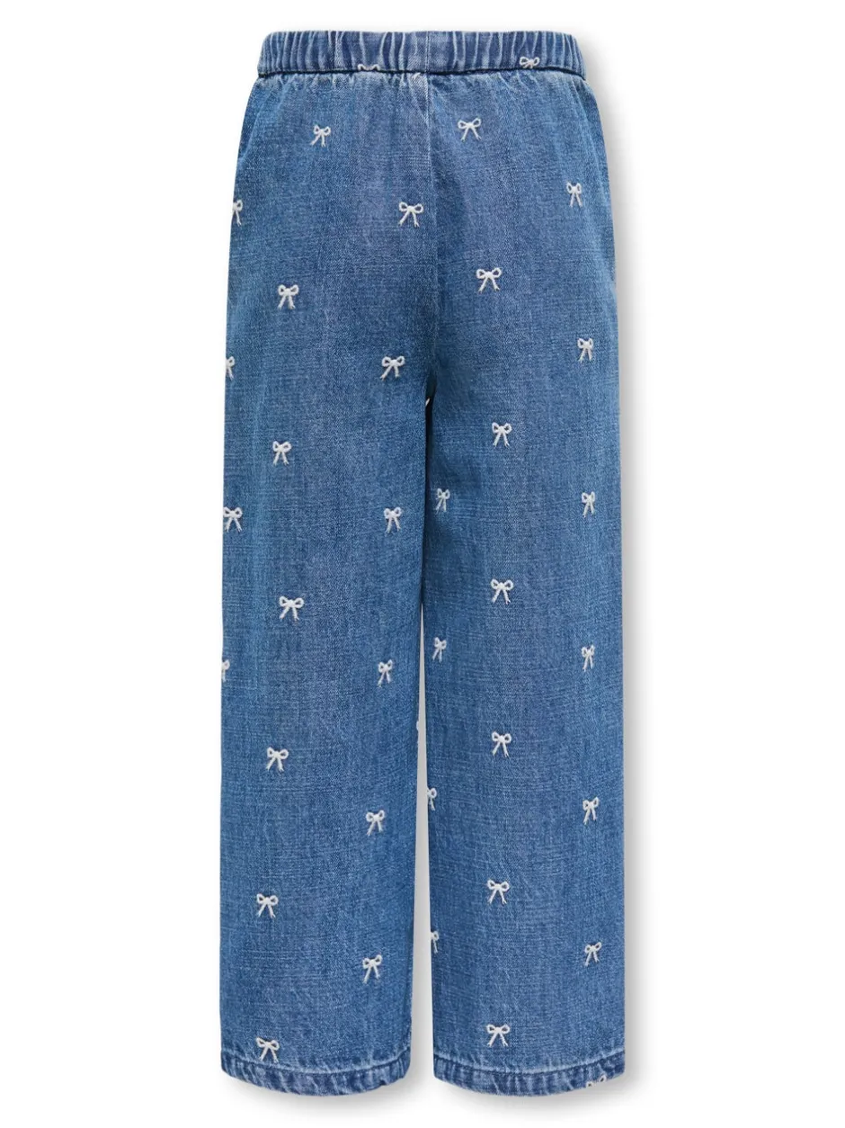 Hot KMGPIERCE Bred pasform - beskåret Ankellængde Jeans Børn Tøj·Jeans