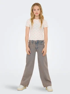 Sale KOGBAXTER Høj talje Wide leg fit Jeans Børn Tøj·Jeans