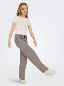 Sale KOGBAXTER Høj talje Wide leg fit Jeans Børn Tøj·Jeans