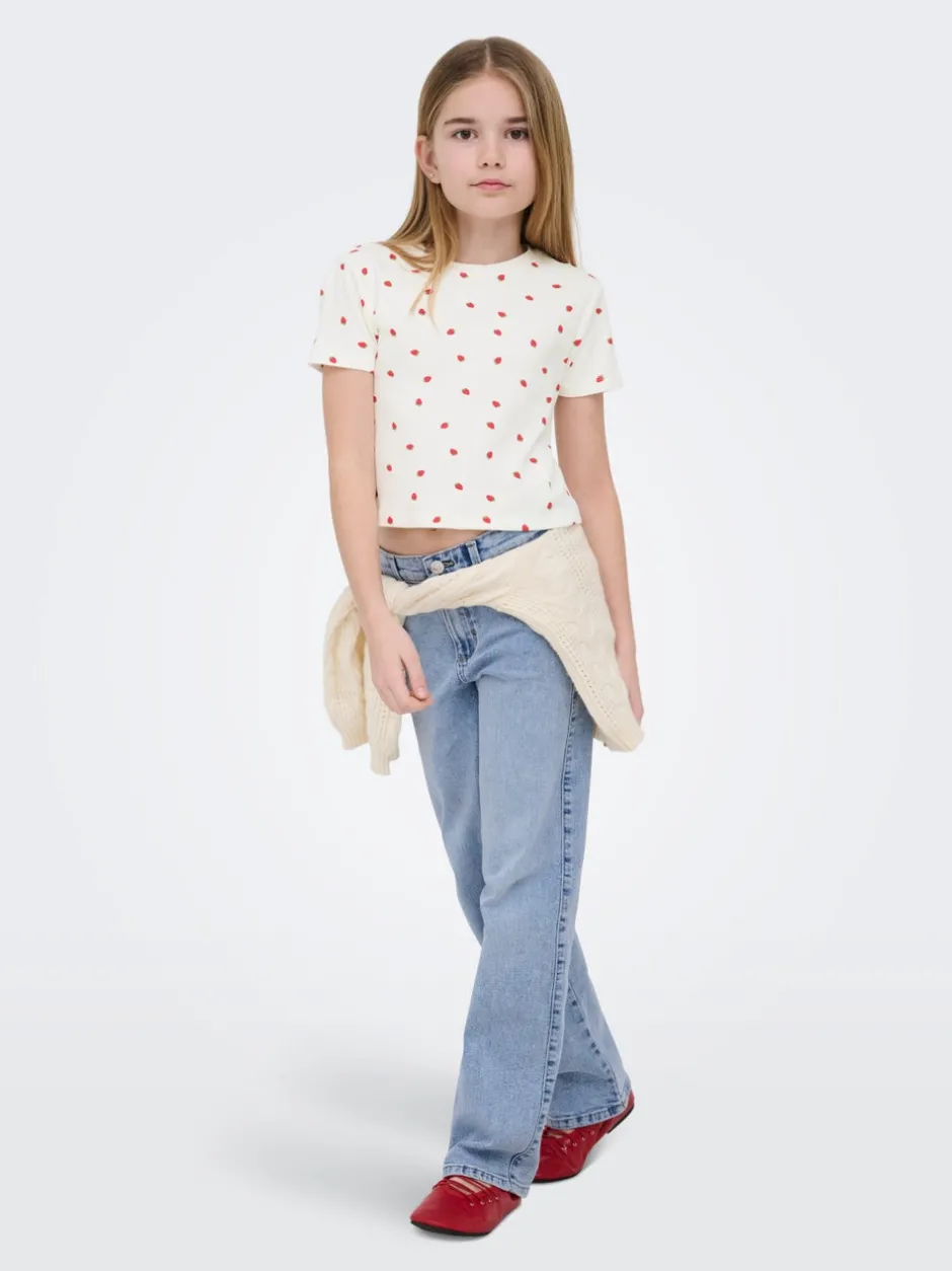 New KOGBLAIR Mid rise Wide leg fit Jeans Børn Tøj·Jeans