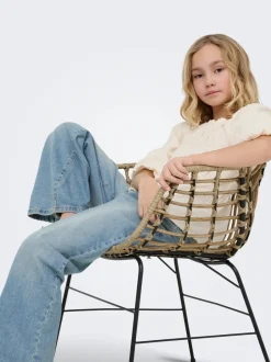 Best KOGBROOME Høj talje Wide leg fit Jeans Børn Tøj·Jeans