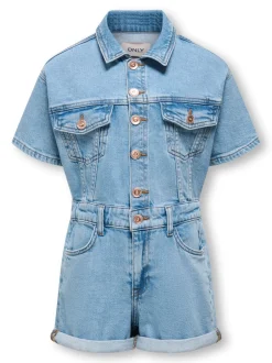 Hot KOGCASTEL Regular fit Denimjumpsuit Børn Tøj·Shorts|Tøj·Jumpsuits