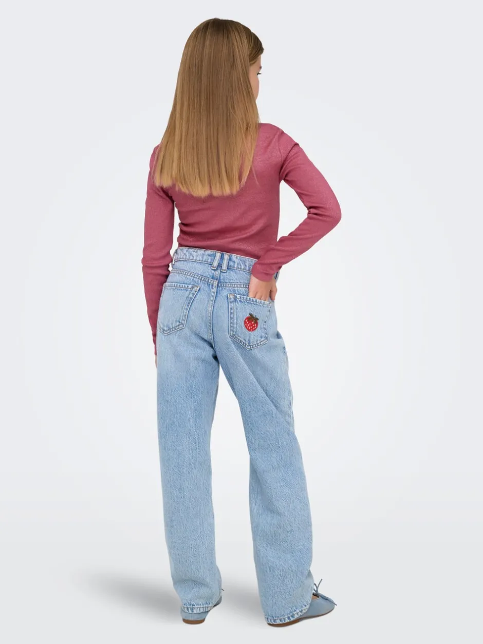 Outlet KOGDAD Mellemhøj talje Straight fit Jeans Børn Tøj·Jeans
