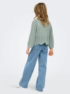 Online KOGFREE Mellemhøj talje Wide leg fit Jeans Børn Tøj·Jeans