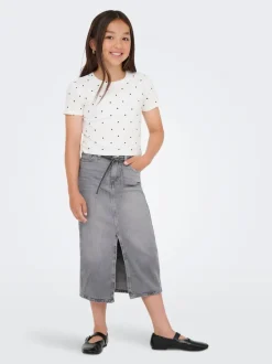 Best KOGGIANNA Denim Denim-nederdel Midinederdel Børn Tøj·Nederdele