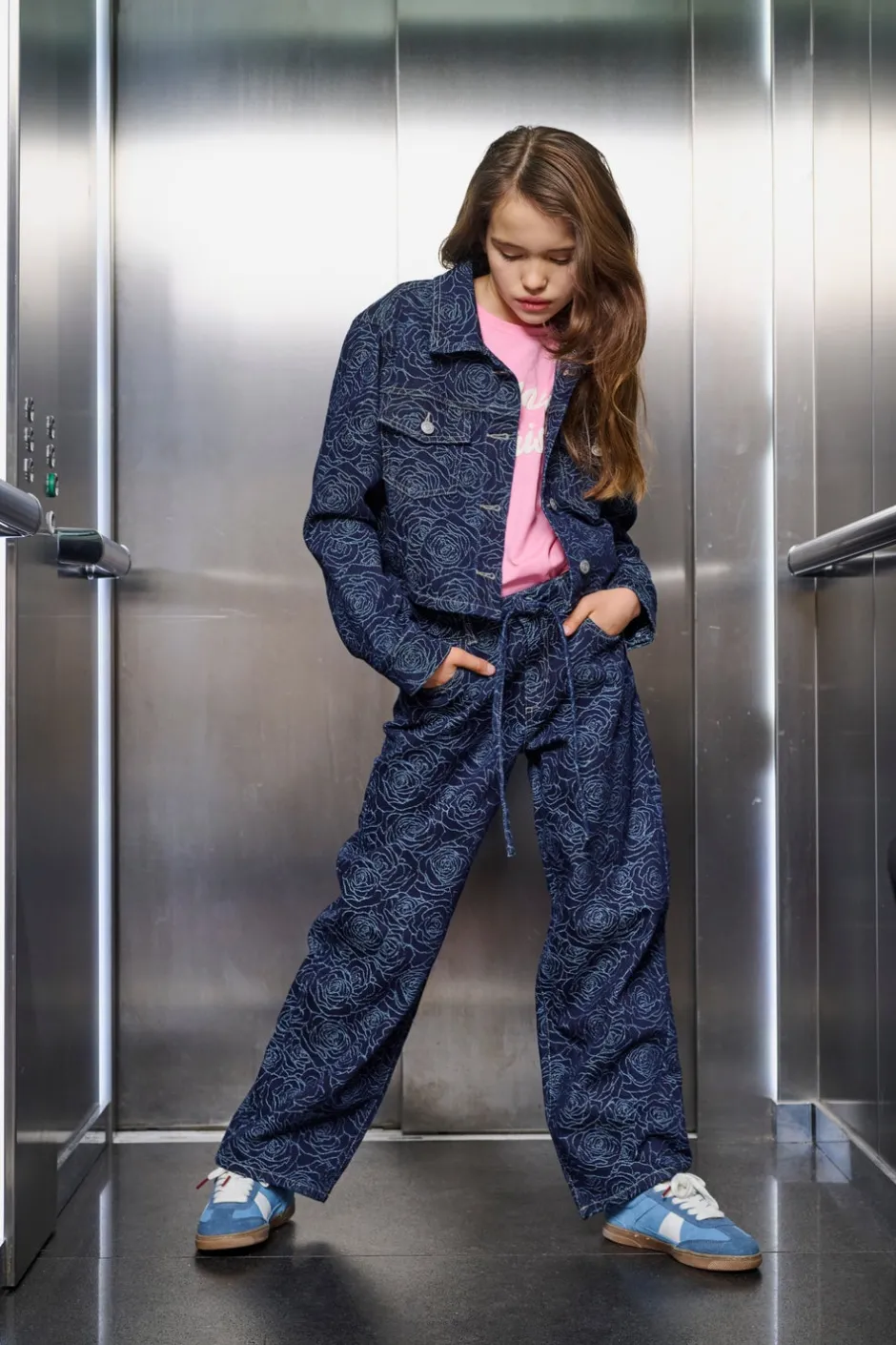 Sale KOGGIANNA Mellemhøj talje Straight fit Ankellængde Jeans Børn Tøj·Jeans