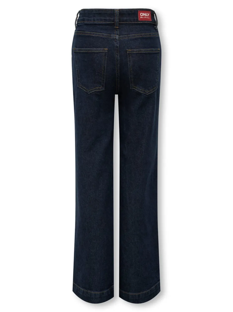 Best KOGHOPE Høj talje Wide leg fit Ankellængde Jeans Børn Tøj·Jeans