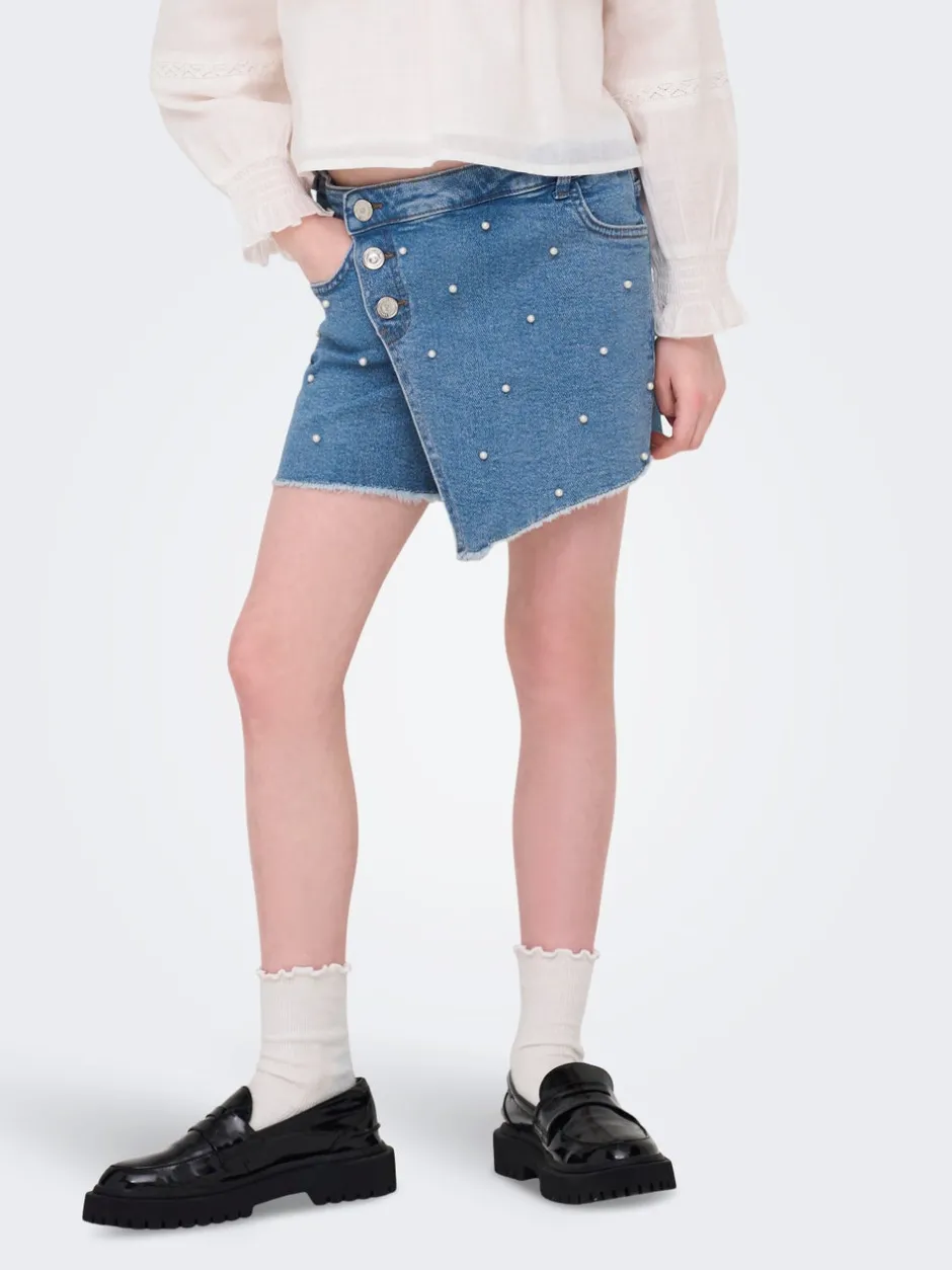 Hot KOGJENNY Denim Denim-nederdel Kort nederdel Børn Tøj·Nederdele
