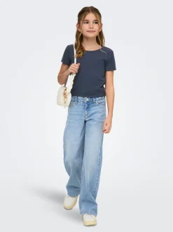 KOGJUDY-O Lav talje Wide leg fit Jeans Børn Tøj·Jeans