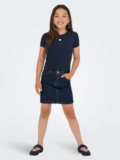 New KOGJUICY Denim Denim-nederdel Kort nederdel Børn Tøj·Nederdele