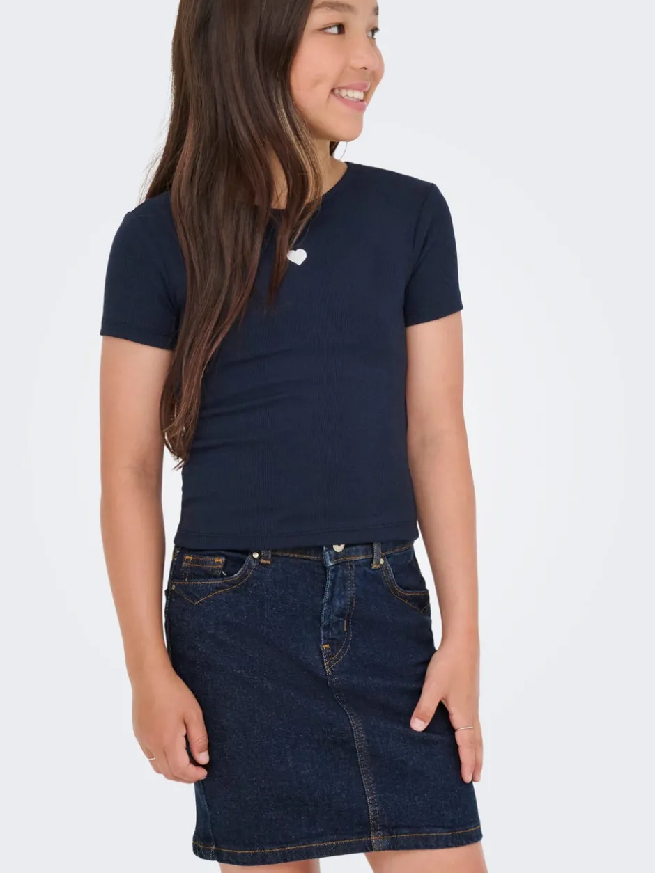New KOGJUICY Denim Denim-nederdel Kort nederdel Børn Tøj·Nederdele