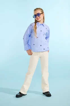 Clearance KOGJUICY Høj talje Wide leg fit Cropped Jeans Børn Tøj·Jeans