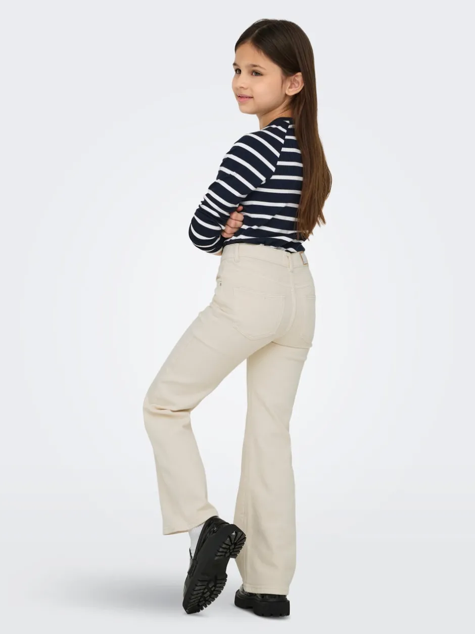 Clearance KOGJUICY Høj talje Wide leg fit Cropped Jeans Børn Tøj·Jeans