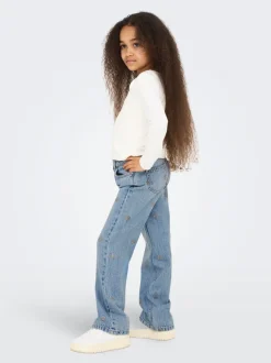 New KOGJUICY Høj talje Wide leg fit Jeans Børn Tøj·Jeans