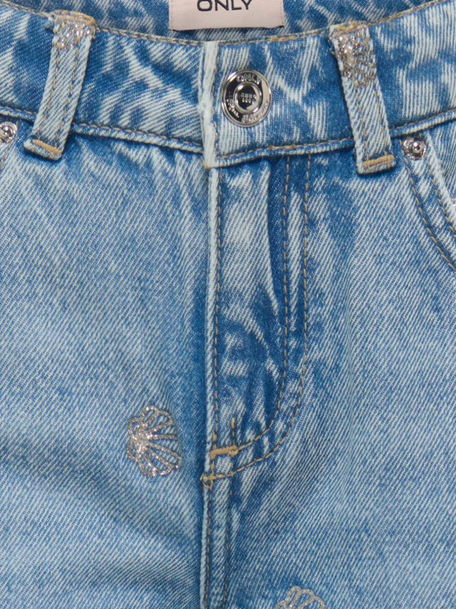 New KOGJUICY Høj talje Wide leg fit Jeans Børn Tøj·Jeans